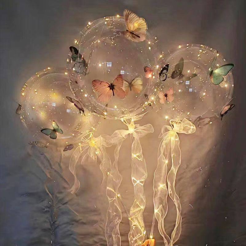 网红蝴蝶波波球发光情人节拍照道具场景布置气球礼物夜市摆摊,节庆用品/礼品,发光气球,淘宝优惠券,粉丝福利购,淘宝优惠卷