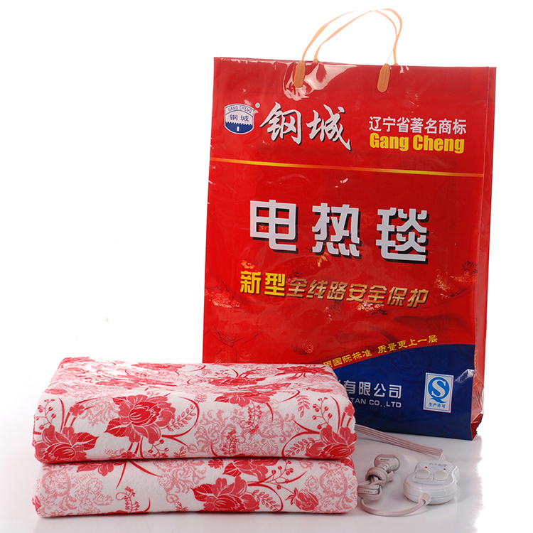 包邮钢城全线路安全型高档呢绒电热E毯单人双人双控三人水暖电热
