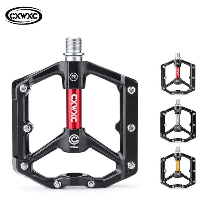 CXWXC山e地自行车脚踏防滑脚蹬公路车超轻铝合金培林脚踏带反光片