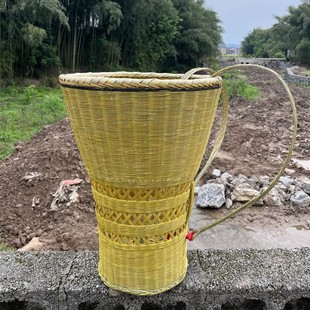 手工竹编大背篓民族特色宝宝背篼婴儿竹背篓1-4岁可坐背筐舞新品