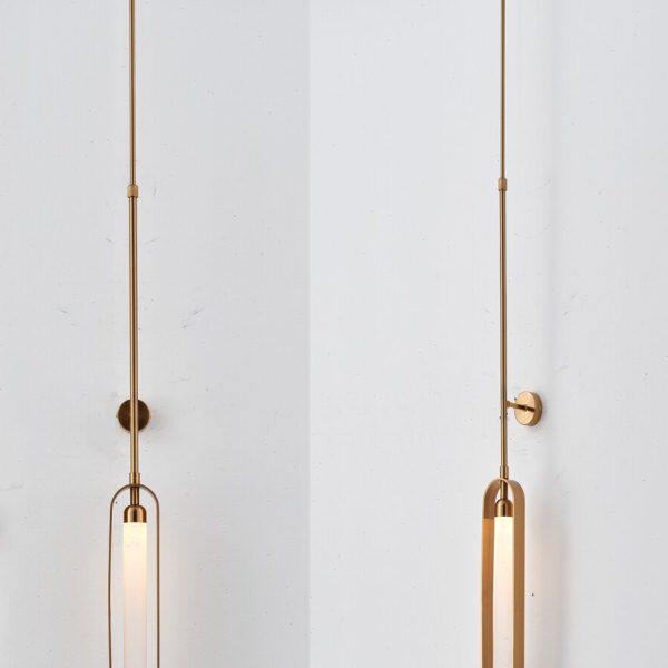 现代简约酒店房杆吊杆售楼部北欧轻奢走廊床头壁灯过道长伸缩灯客