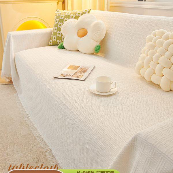 网红白色沙发盖布全盖沙发套罩坐垫子盖毯四季通用百搭盖巾奶油风,居家布艺,沙发垫,淘宝优惠券,粉丝福利购,淘宝优惠卷