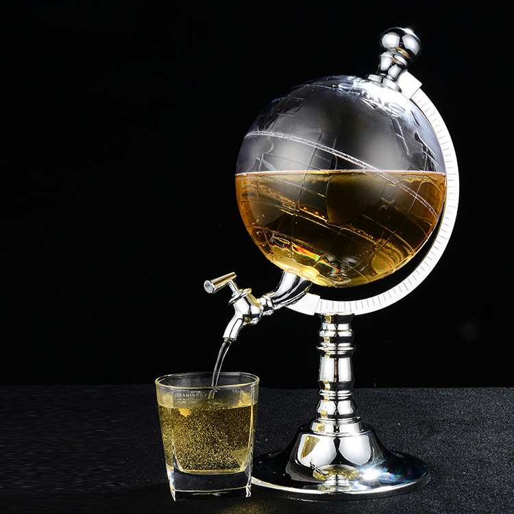 地球仪分酒器酒吧酒架果酒酒塔 倒挂酒炮配器杯架桶装啤
