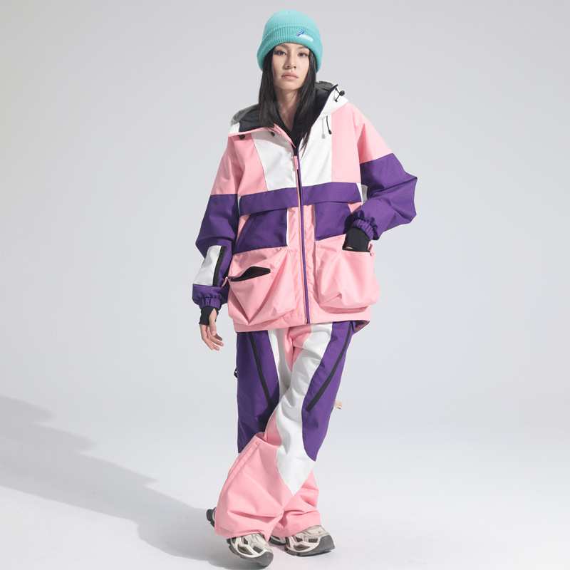 新款冬季户外滑雪服套装男女情侣雪场防风防水加厚保暖时尚