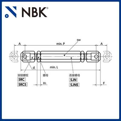 NBK STRS松紧螺丝扣滚子链专用型不锈钢制SUS303链条张力调节