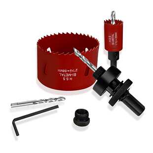 19PCS金属开孔器套装金属石膏板筒灯管道木工开孔器孔距开孔套装