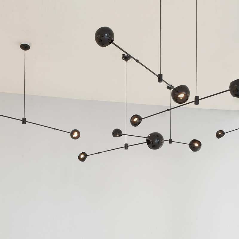 北欧吊灯客厅灯线条黑色罩子平衡杆创意餐厅书房卧室艺术灯具,鲜花速递/花卉仿真/绿植园艺,其它园艺用品,淘宝优惠券,粉丝福利购,淘宝优惠卷