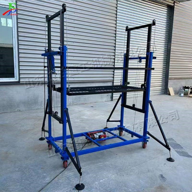 可折叠高空遥升维修提升机r 控移动平降台车 1.8kw电动升降脚手架