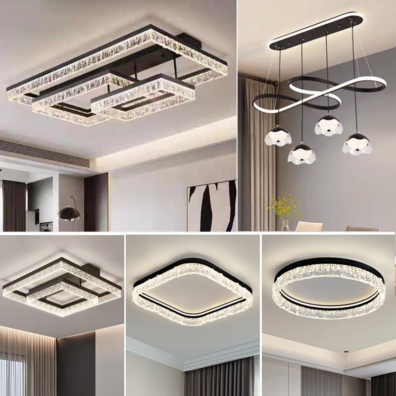 客厅灯轻奢高f级感意式极简大气北欧风客厅主灯吸顶灯全屋灯具套