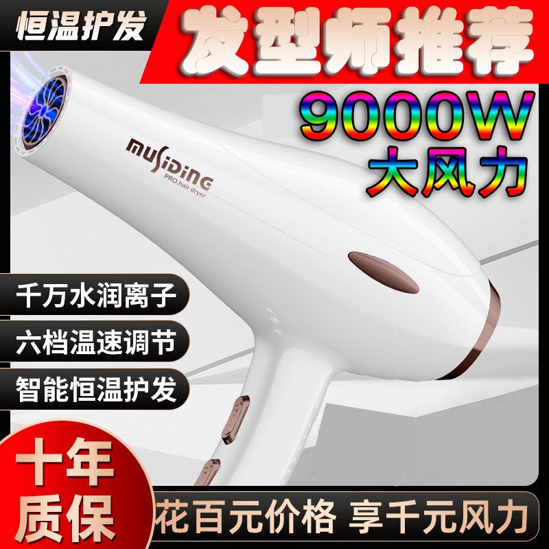 电吹风机9000W发廊5000W大功率美E发理发店专用3800家用大风力速