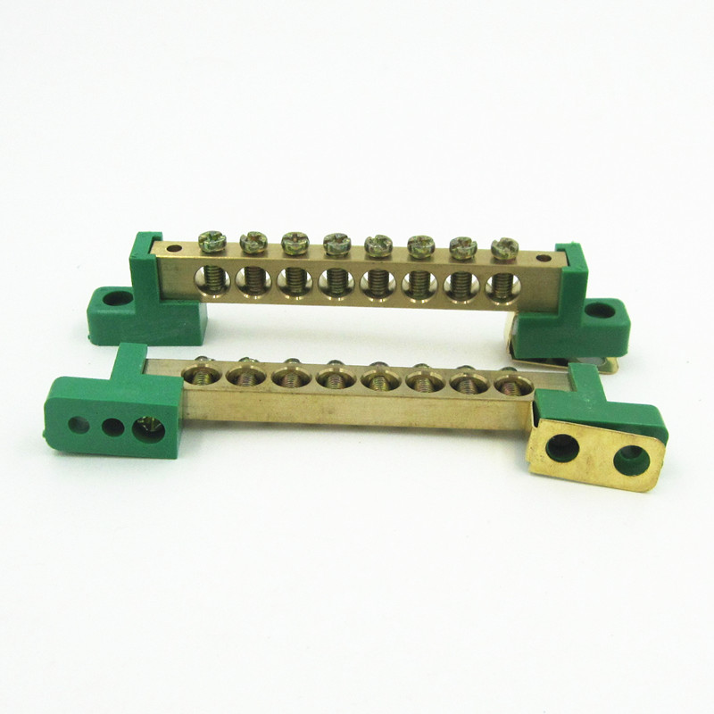 配电箱接线d端子排接地排连接铜排8位地线八孔接线器分线带支架