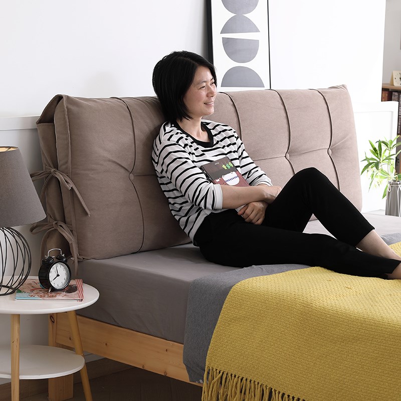 靠垫床头软包e靠背实木床软靠铁床套罩改造床靠背防撞可拆洗靠背