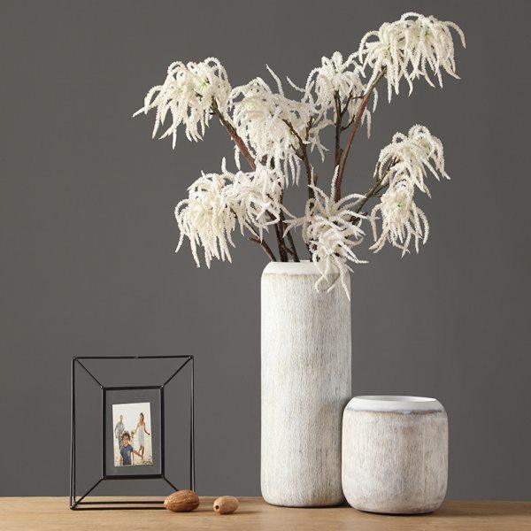 侘寂风白色花瓶高级感艺术现代简约摆件中式客厅餐桌干花插花轻奢,家居饰品,花瓶,淘宝优惠券,粉丝福利购,淘宝优惠卷