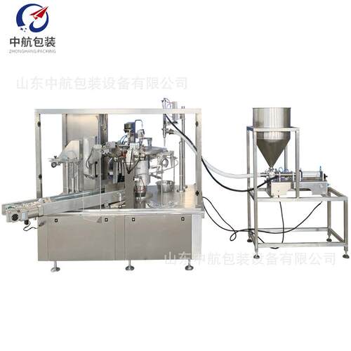 定制香菇酱料加工灌装生产流水线 液体定量包装机给袋式包装机械