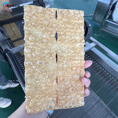 全自动薄脆油炸机 面皮油炸设备 连续式脆皮油炸流水线