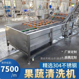 商用辣椒鼓浪清洗机器大型气泡清洗设备瓜果喷淋去泥净菜流水线