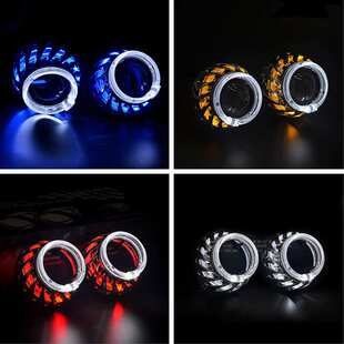 2.5光导方形风火轮透镜套装HID双光天使眼光圈鱼眼H1透镜