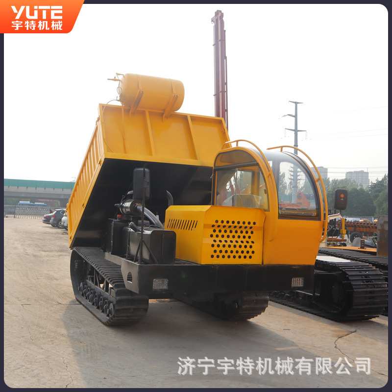 农用履带运输车水田山地小型搬运车辆果园液压自卸工程翻斗车