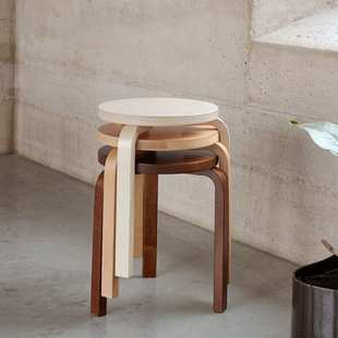 Artek Stool 60 凳子 单椅椅子 北欧经典设计阿尔瓦阿尔托纯白T&