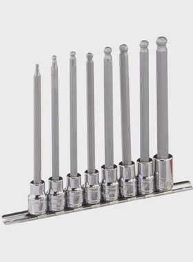 Genius天赋工具3/8″10mm系列8件套球形内6角旋具套筒组BS-308WHL