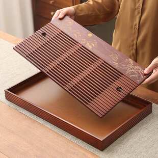 竹木茶盘储水式中式小型茶台干泡盘排水沥水竹制茶海茶具星空茶盘