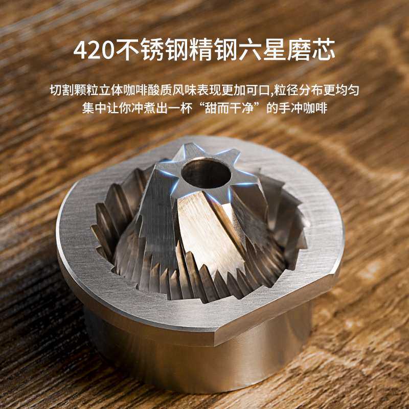 HiBREW咖喜萃G4B手摇磨豆机意式手冲摩卡壶咖啡豆研磨器家用小型