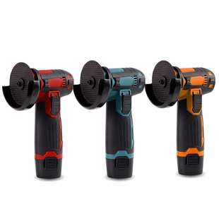 12V锂电角磨机手持式切割机打磨机带锯片套装动力电池款套装6锯片