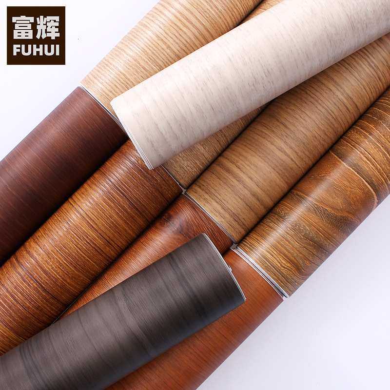 特厚韩版PVC木纹贴纸自粘墙纸家具翻新贴膜酒店工程韩华波音软片