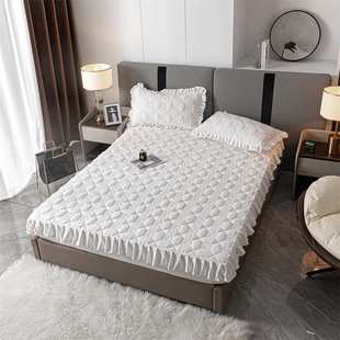 CBA新款 床笠床罩单件床单套席梦思床垫保护罩 水洗棉花边款