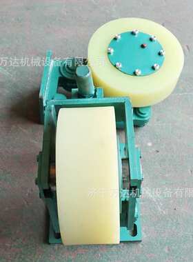 矿山立井提升滚轮罐耳 LS30罐笼缓冲轮聚氨酯导向轮钢板焊接成型