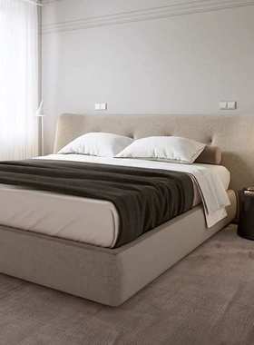 poliform极简布艺高靠背主卧1.8米小户型 RAVER设计师现代简约床