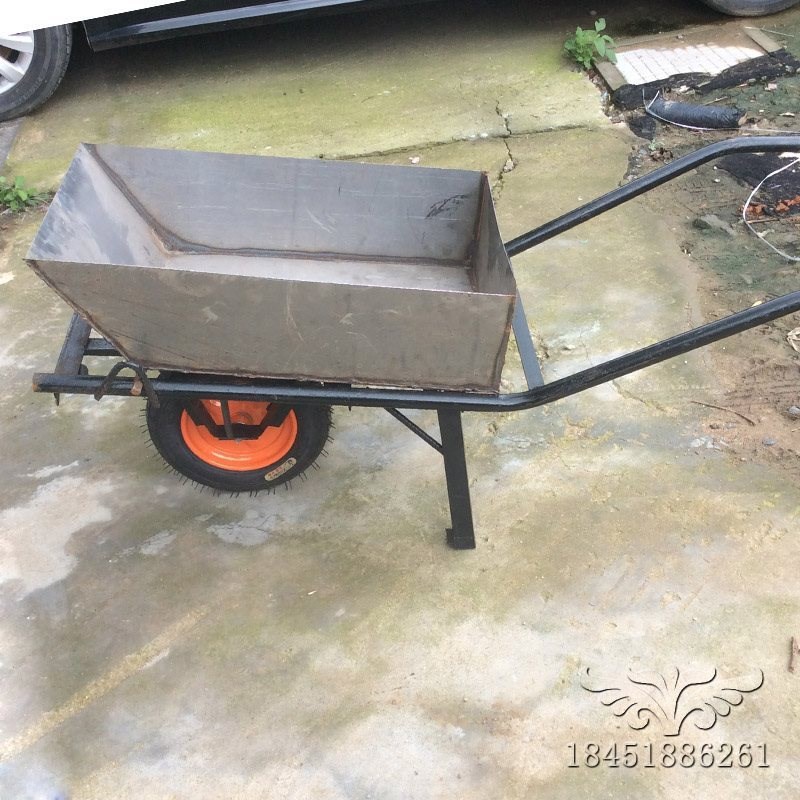 搬垃圾人力小推车翻斗花园独轮土建E新款运货手推车筑包沙泥工地