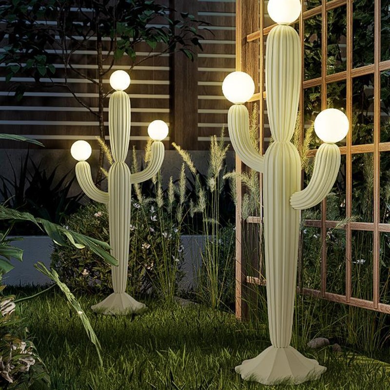 D!仙人掌落地灯现代简约客厅z沙发边装饰灯北欧奶油风户外网红氛