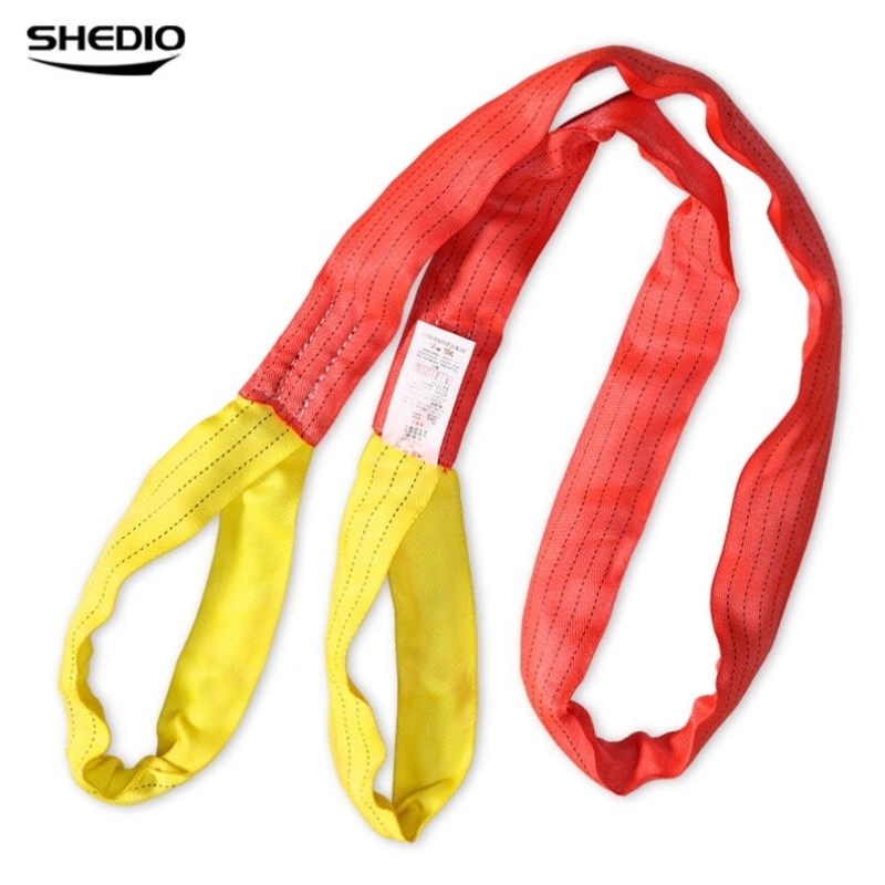 晟雕柔性吊装带双头扣吊带圆套双扣工D业起重行车吊带10吨14米双