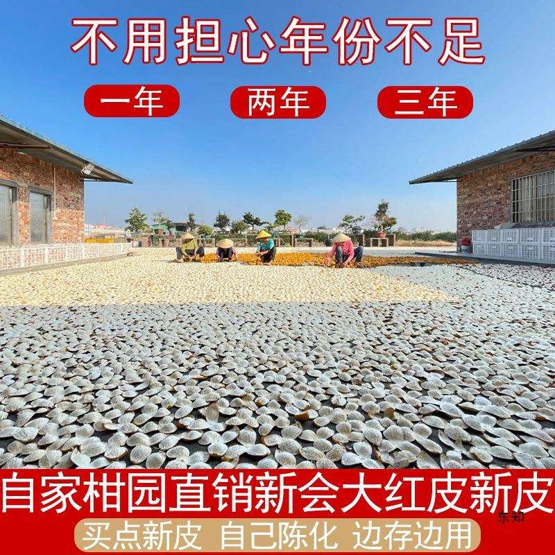 新会陈皮2023年圈枝大红皮广东江门产一年三年茶枝柑鲜果泡水