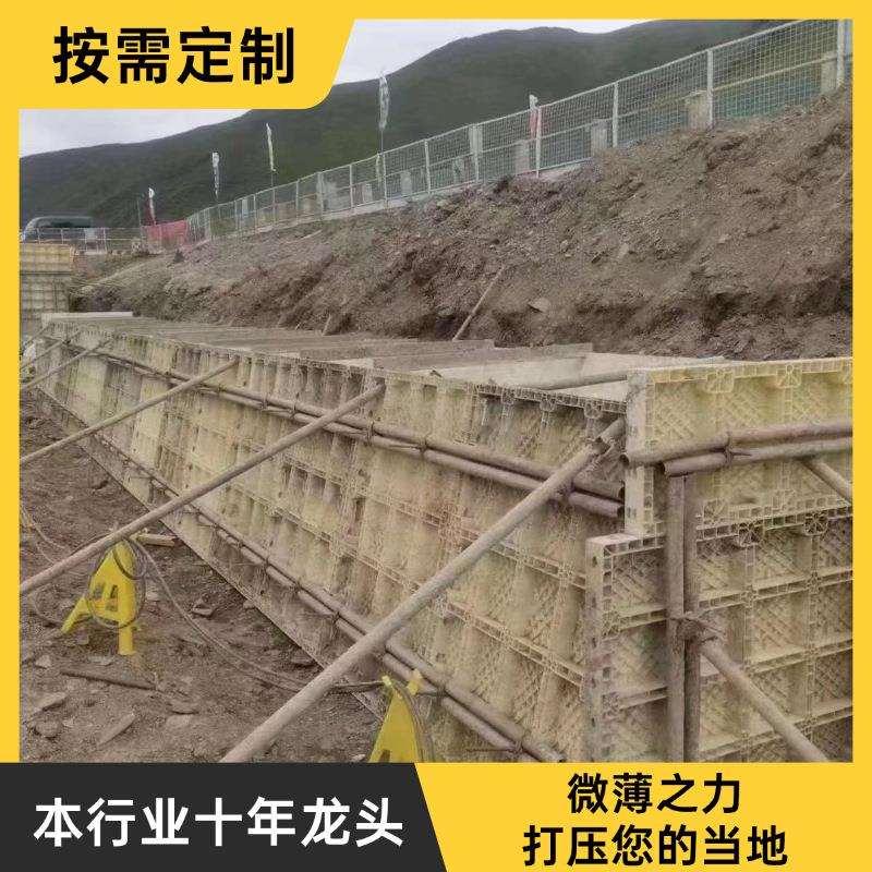 ABS塑钢混凝土模板8CM厚水沟挡土墙壳子模具挡板涵洞桥梁水渠管廊