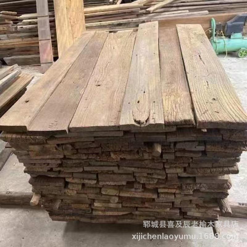 老榆木风化板老门板旧门板旧木楼梯踏步拍摄装修民宿榆木地板