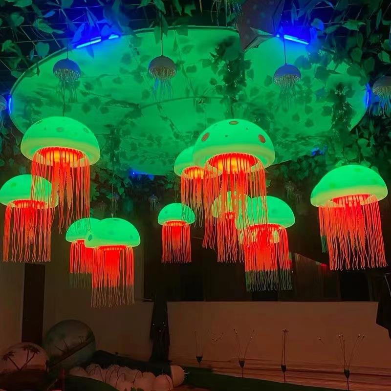 LED仿真升降水母灯户外七彩节日装饰灯室内景观灯网红灯光秀灯具