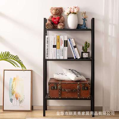 厂家直销勒伯格三四层菱形网片梯形置物架花架整理置物架铁艺批