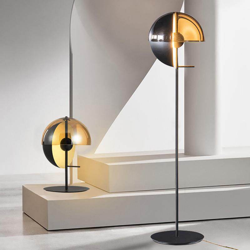 后现代设计感轻奢客厅落地灯复古极简艺术样板房中古卧室床头台灯