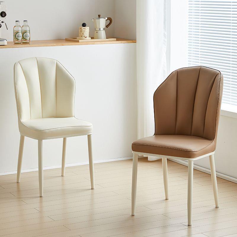 奶油风餐椅家用凳子靠背简约化妆书桌椅餐厅酒店轻奢铁艺餐桌呷鸣