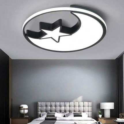 led吸顶灯创意温馨房间灯卧室灯圆形书房餐厅灯全屋灯具调光