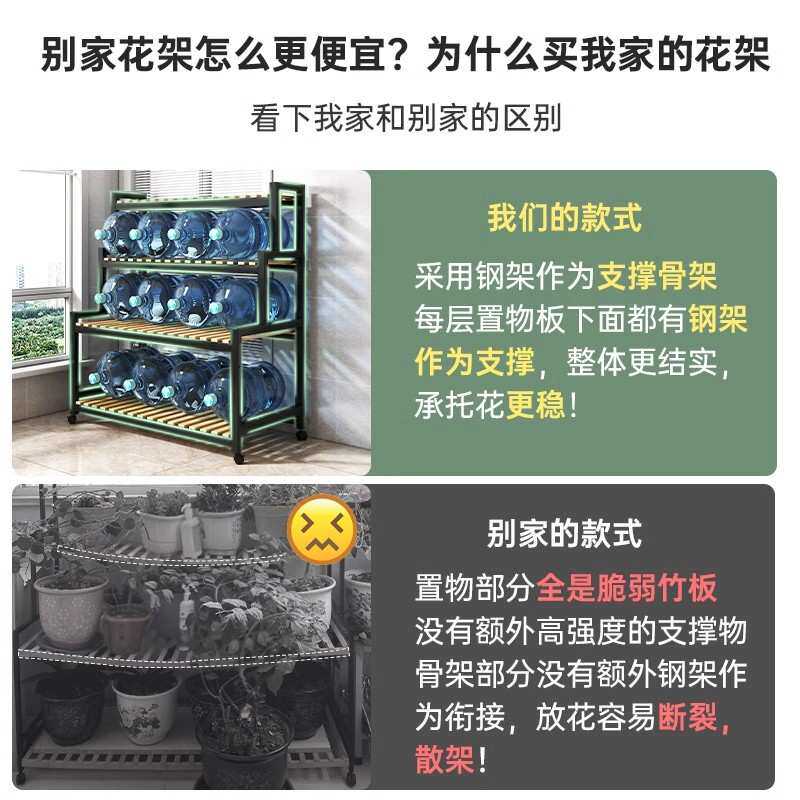 花架阳台置物架阶梯式多层植物多肉花盆托架铁艺花架子客厅落地式