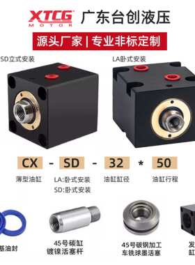 CX-SD25 薄型方形液压油缸 立式安装模具油缸 行程10/15/20/30/40