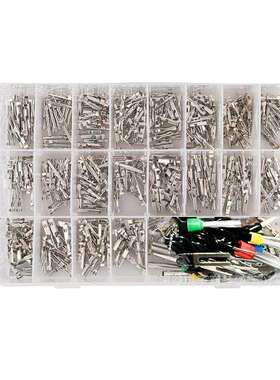 跨境340PCS盒装铜公母接插件汽车连接器插针压接端子1-3.5mm