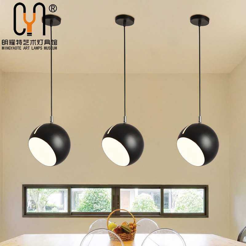 北欧简约创意艺术黑白可调节铁艺吊灯个性吧台书房服装店单头吊灯,3C数码配件,USB灯,淘宝优惠券,粉丝福利购,淘宝优惠卷