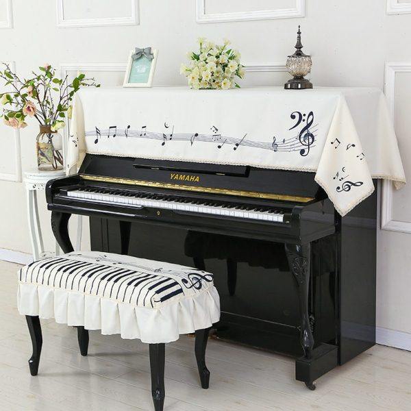 钢琴盖布电钢琴罩防尘罩印花 北欧简约卡通电子琴罩布艺钢琴凳套,居家布艺,钢琴罩,淘宝优惠券,粉丝福利购,淘宝优惠卷