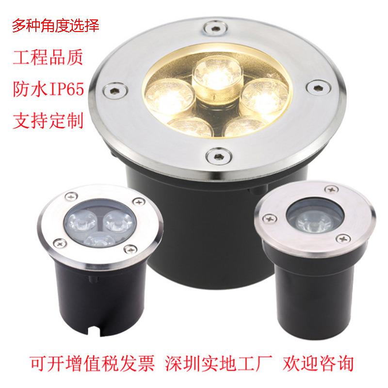 LED地埋灯3W5W7W9W12W15W18W24W36W48户外防水圆形景观亮化埋X20