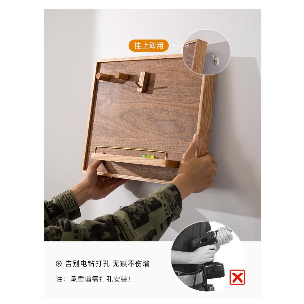 1VPR电表箱装饰遮挡板实木多媒体盒弱电箱电闸箱装饰画收纳盒可