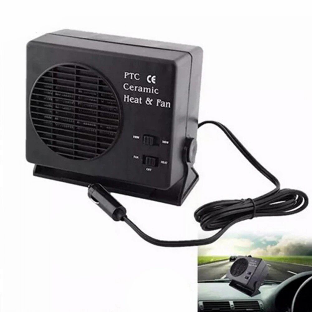 车载暖风机12V150W300W陶瓷汽车风扇加热器车窗除霜器跨境热销